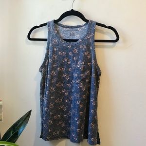 Faded Floral Racerback Tank